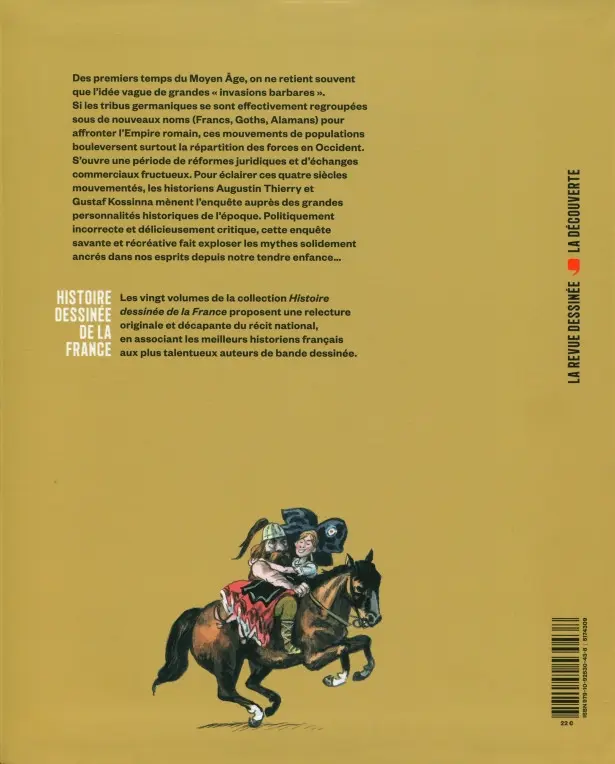 Verso de l'album Histoire dessinée de la France Tome 4 Les Temps barbares - De la chute de Rome à Pépin le Bref