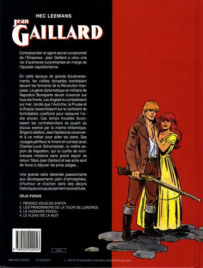 Verso de l'album Jean Gaillard Tome 4 Le fléau de la nuit