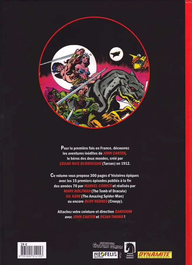 Verso de l'album John Carter of Mars L'intégrale 1977-1978