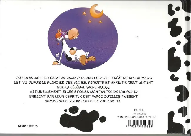 Verso de l'album Le plancher des vaches Kenavo, vaches, cochons...