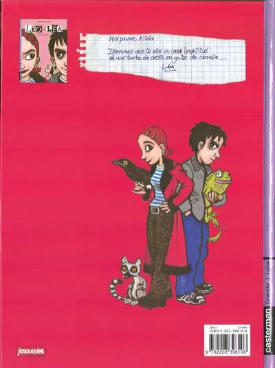 Verso de l'album Léo & Léa Tome 1 Cette chère Alicia