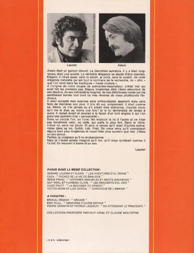 Verso de l'album Al Crane Tome 2 Le retour d'Al Crane