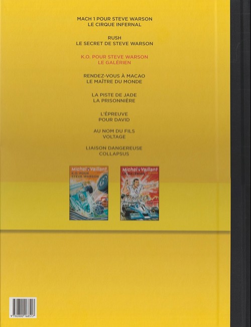 Verso de l'album Michel Vaillant LEADER : Le Maître du monde automobile Volume 3 K.O. pour Steve Warson - Le galérien