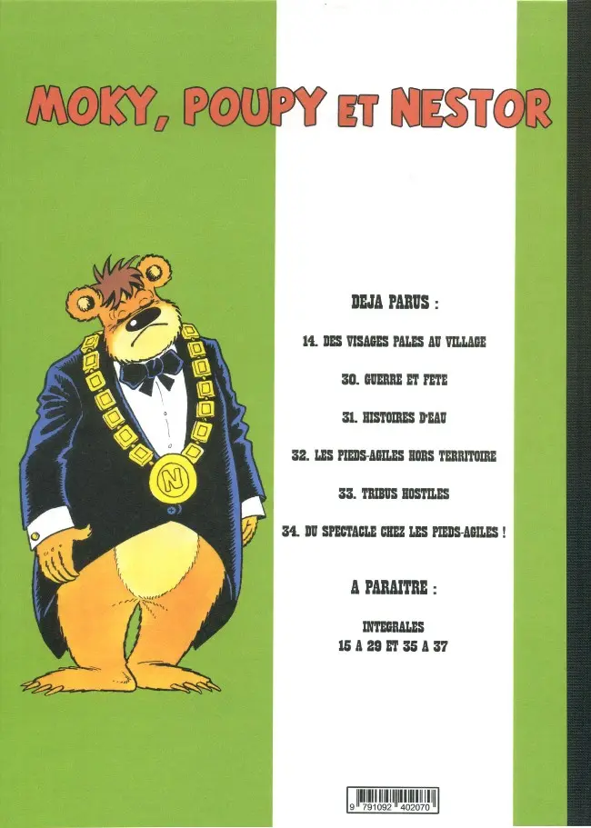 Verso de l'album Moky, Poupy et Nestor Tome 33 Tribus hostiles