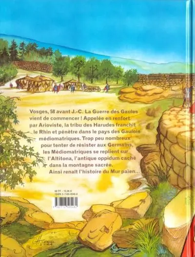 Verso de l'album Mur païen La guerre des Gaules dans les Vosges