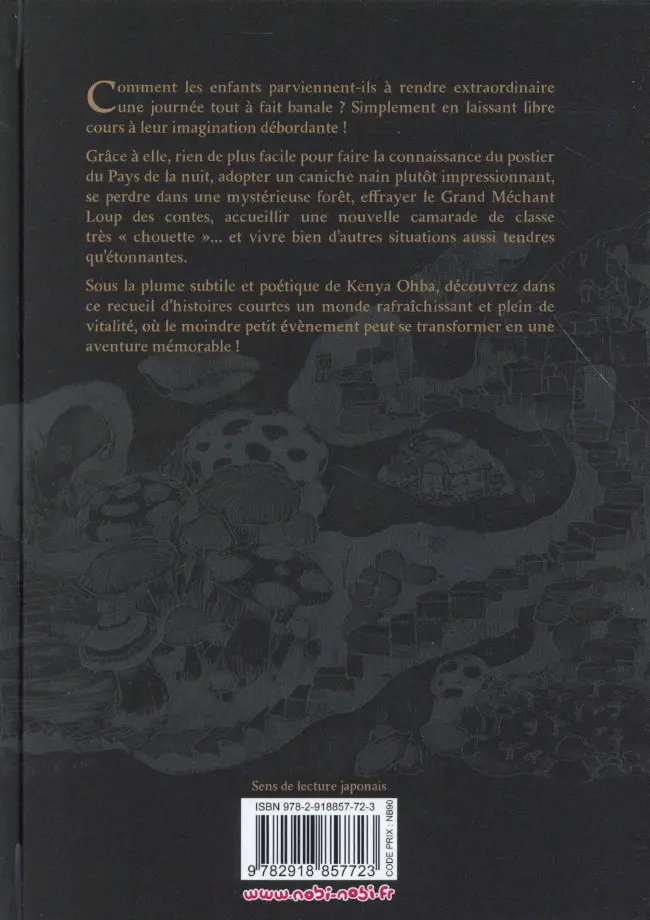 Verso de l'album Le Pays de la Nuit et autres instants imaginaires