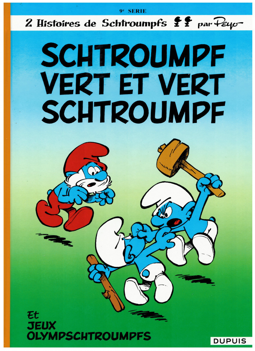Couverture de l'album Les Schtroumpfs Tome 9 Schtroumpf vert et vert Schtroumpf