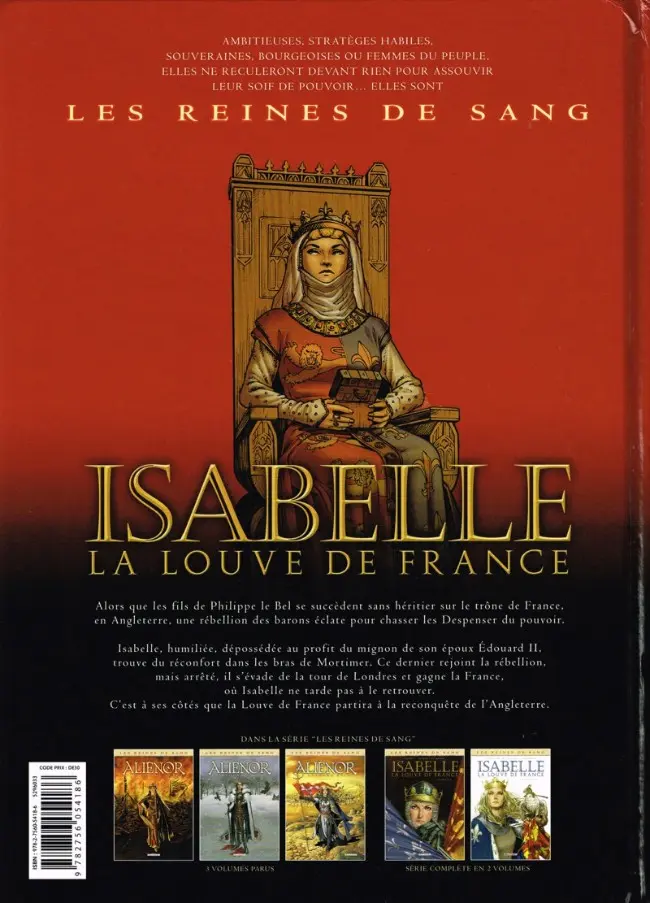 Verso de l'album Les Reines de sang - Isabelle, la Louve de France Volume 2/2