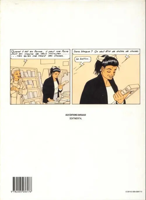 Verso de l'album Sentimental Tome 2 Des filles formidables