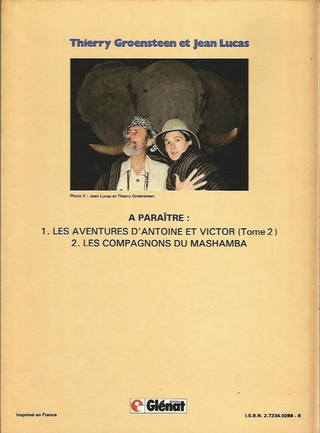 Verso de l'album Les aventures d'Antoine et Victor L'ingénue et le dictateur