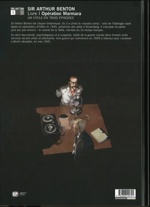 Verso de l'album Sir Arthur Benton Tome 1 Opération Marmara