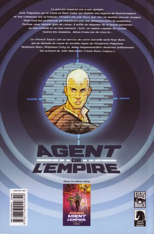 Verso de l'album Star Wars - Agent de l'Empire Tome 1 Projet Éclipse