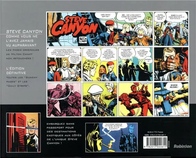Verso de l'album Steve Canyon Hachette Steve Canyon : 1947-1948