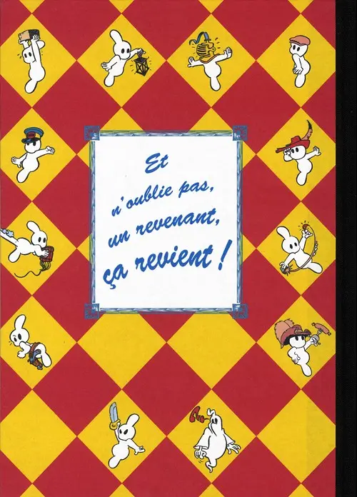 Verso de l'album Arthur le fantôme justicier Arapu Les mousquetaires irascibles