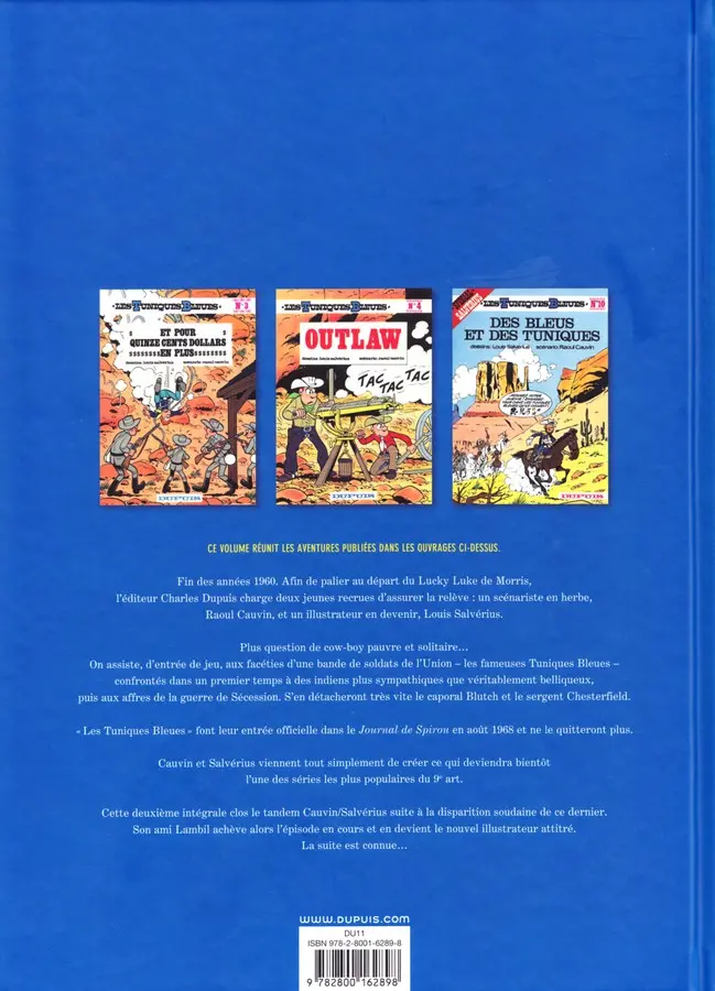 Verso de l'album Les Tuniques Bleues L'Intégrale 2