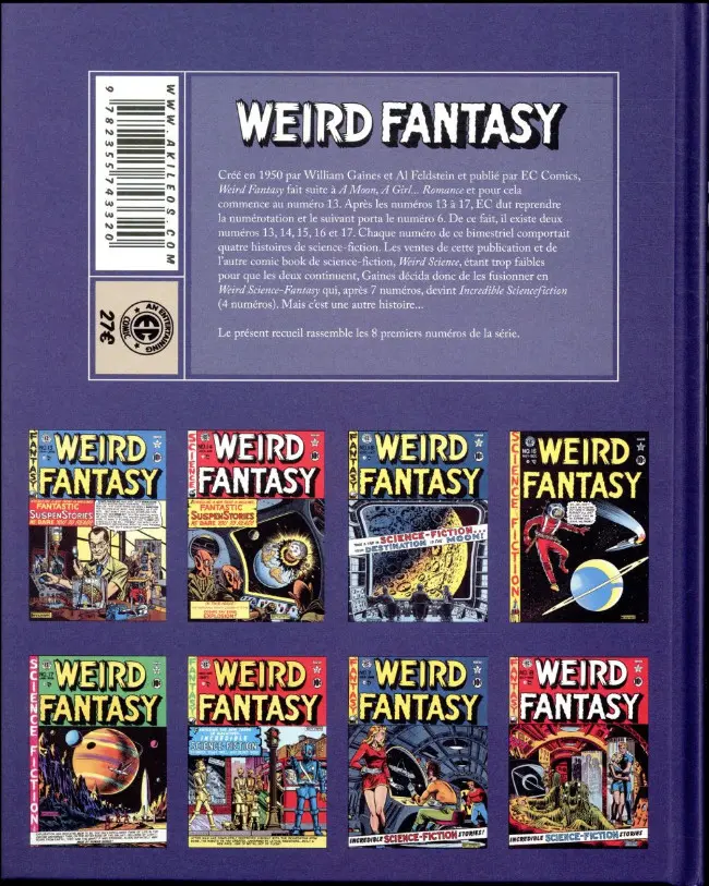 Verso de l'album Weird fantasy 1