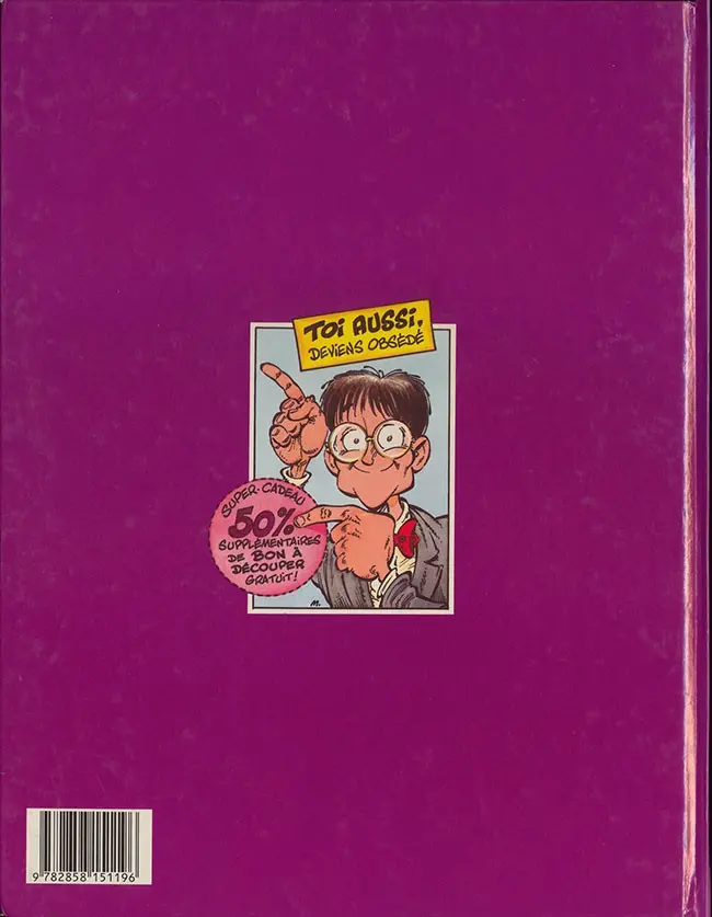 Verso de l'album Athanagor Wurlitzer, obsédé sexuel Tome 3 Mode d'emploi