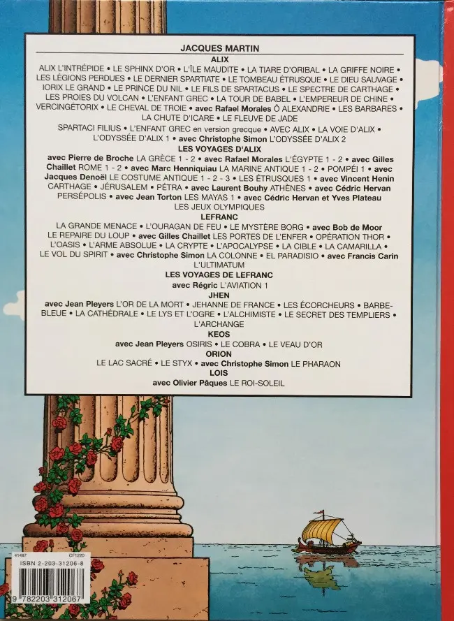 Verso de l'album Alix Tome 3 L'île maudite