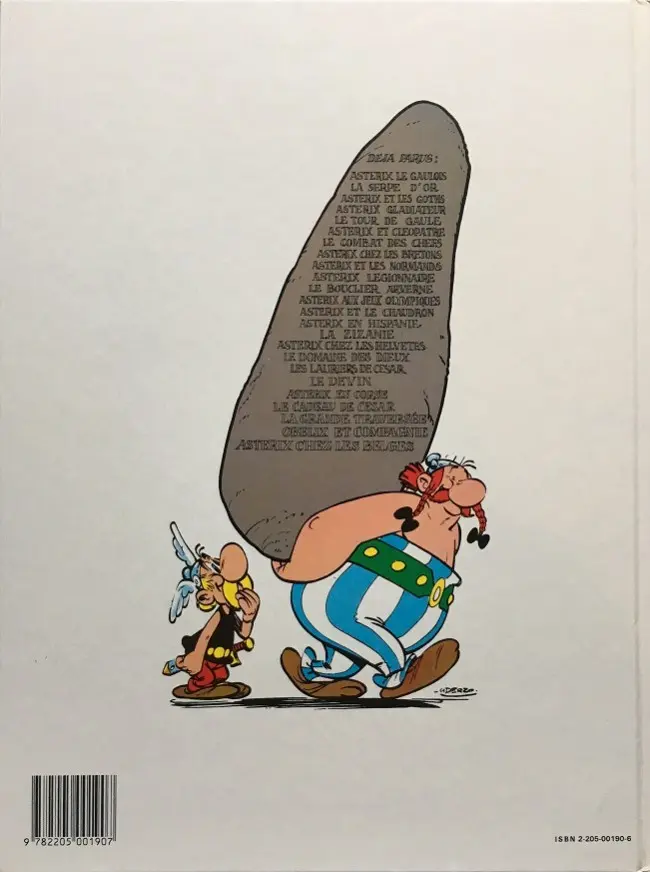 Verso de l'album Astérix Tome 9 Astérix et les Normands