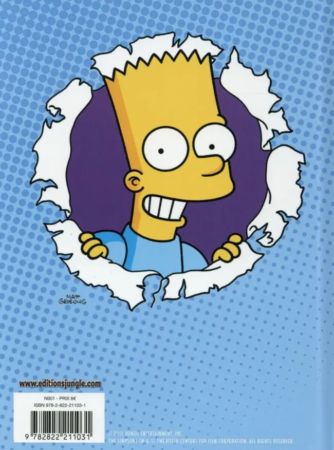Verso de l'album Bart Simpson Tome 2 En terrain glissant