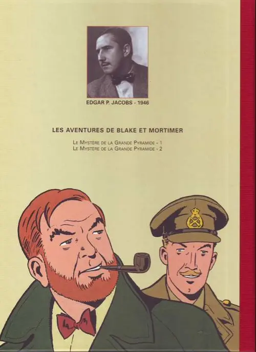 Verso de l'album Blake et Mortimer Tome 4 Le Mystère de la Grande Pyramide - Tome 1