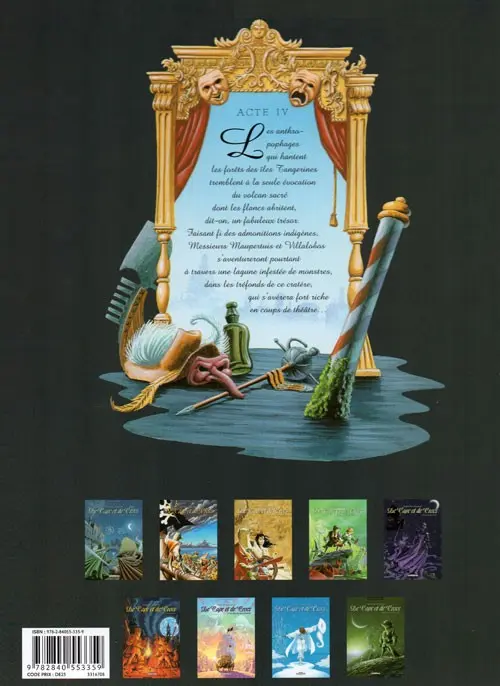 Verso de l'album De Cape et de Crocs Tome 4 Le mystère de l'île étrange