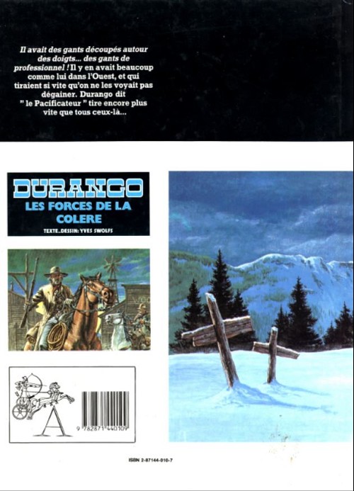Verso de l'album Durango Tome 1 Les chiens meurent en hiver