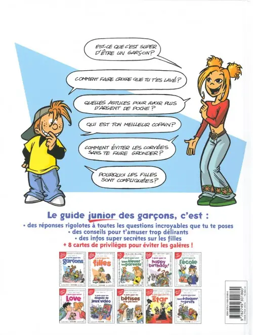 Verso de l'album Les guides junior Tome 1 Le guide junior des garçons