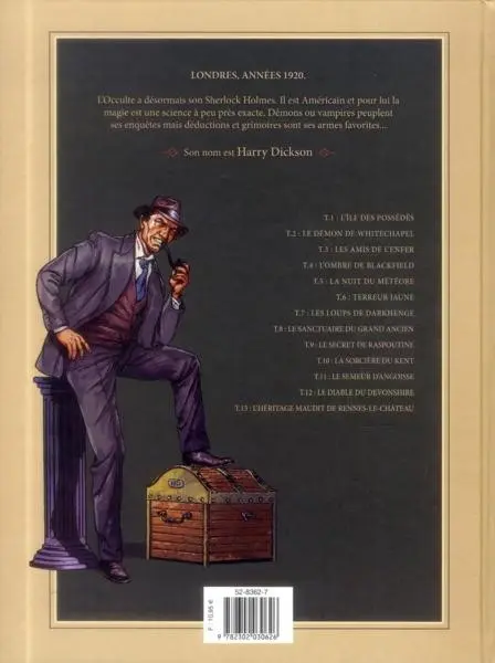 Verso de l'album Harry Dickson Tome 8 Le sanctuaire du Grand Ancien