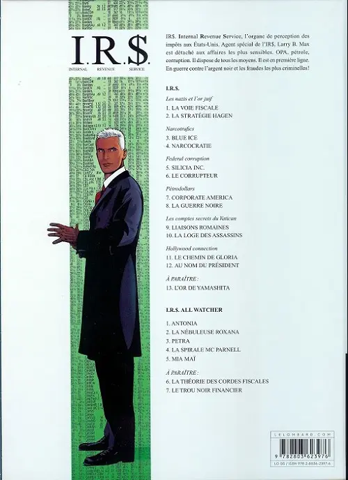 Verso de l'album I.R.$. Tome 10 La loge des assassins