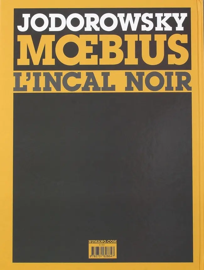 Verso de l'album L'Incal Tome 1 L'Incal Noir