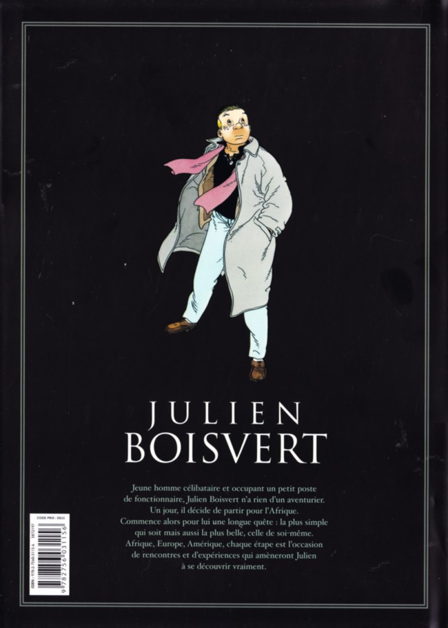 Verso de l'album Julien Boisvert Édition intégrale