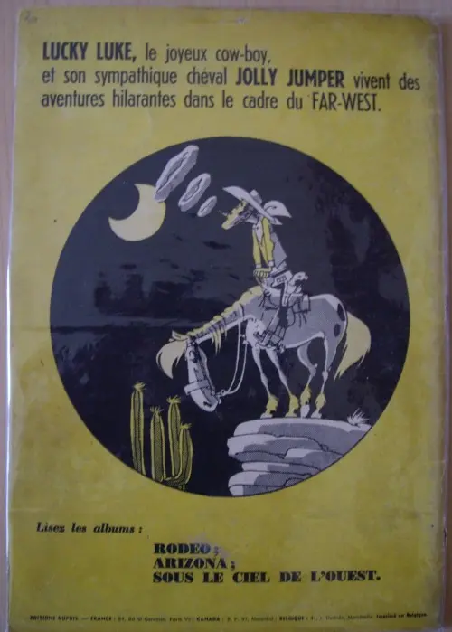 Verso de l'album Lucky Luke Tome 1 La mine d'or de Dick Digger