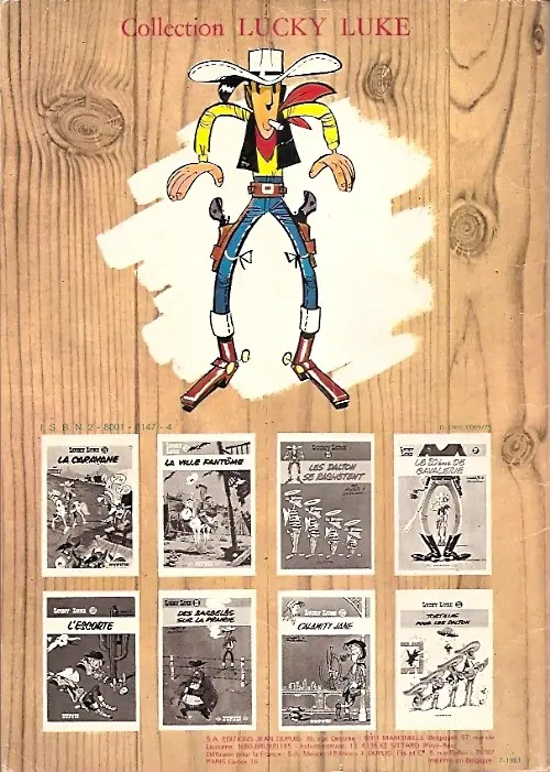 Verso de l'album Lucky Luke Tome 8 Lucky Luke et Phil Defer