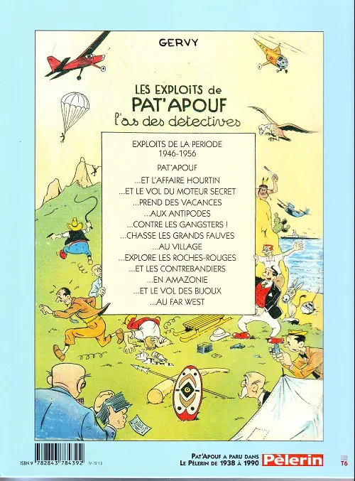 Verso de l'album Editions du Triomphe Tome 9 Pat'Apouf explore les Roches-Rouges