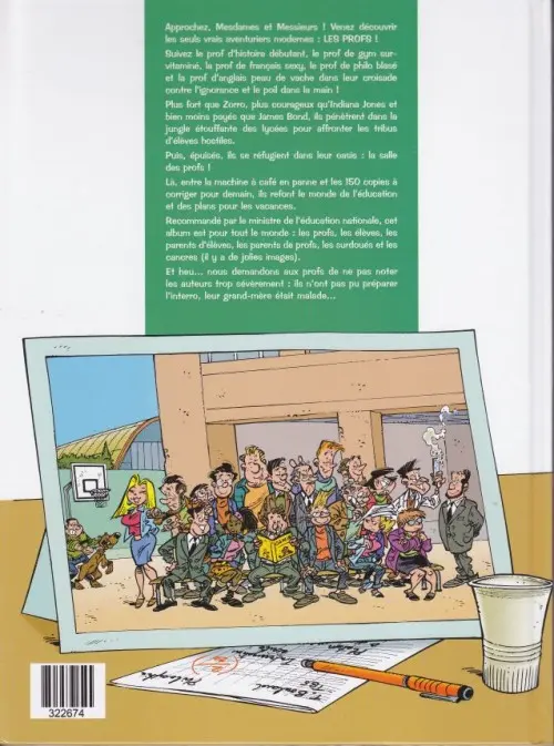 Verso de l'album Les Profs Tome 3 Tohu-bahut