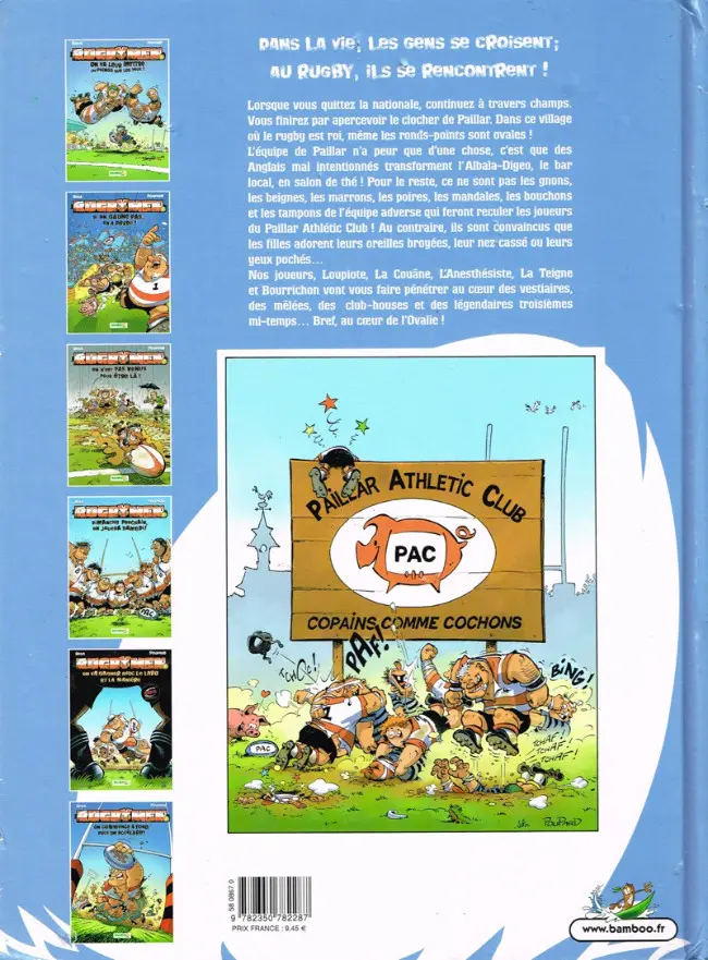 Verso de l'album Les Rugbymen Tome 4 Dimanche prochain, on jouera samedi !