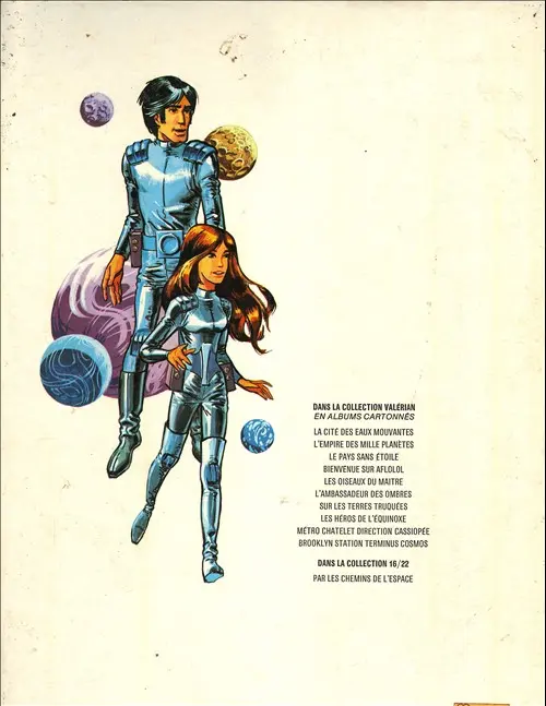 Verso de l'album Valérian Tome 8 Les héros de l'Equinoxe