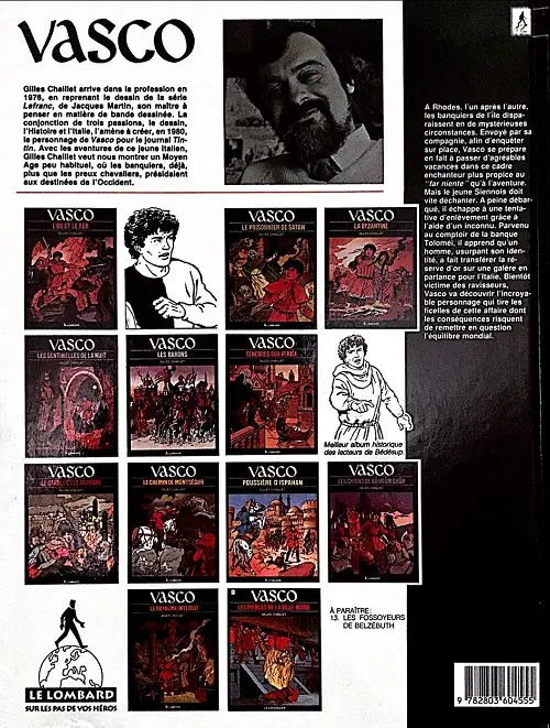 Verso de l'album Vasco Tome 3 La Byzantine