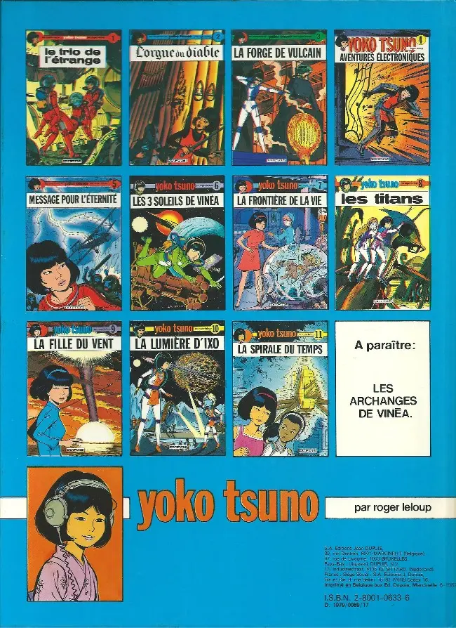 Verso de l'album Yoko Tsuno Tome 9 La fille du vent