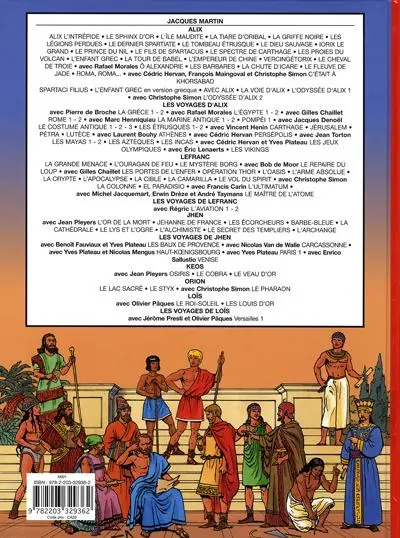 Verso de l'album Les Voyages d'Alix Tome 26 Les Étrusques (2)