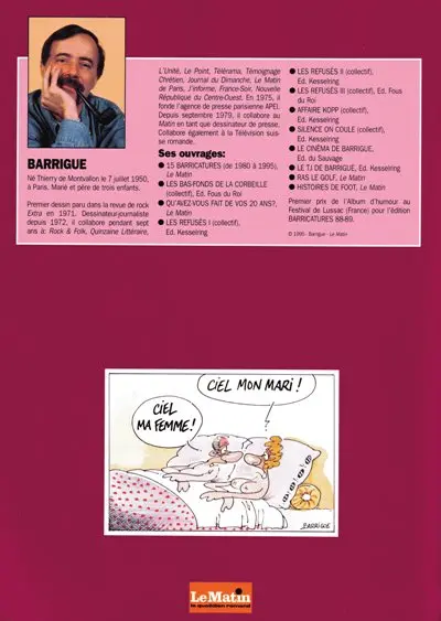 Verso de l'album Barricatures Tome 15 L'Année 1995 à traits tirés