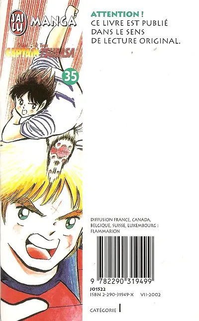 Verso de l'album Captain Tsubasa Tome 35 L'Espoir de devenir le meilleur du monde