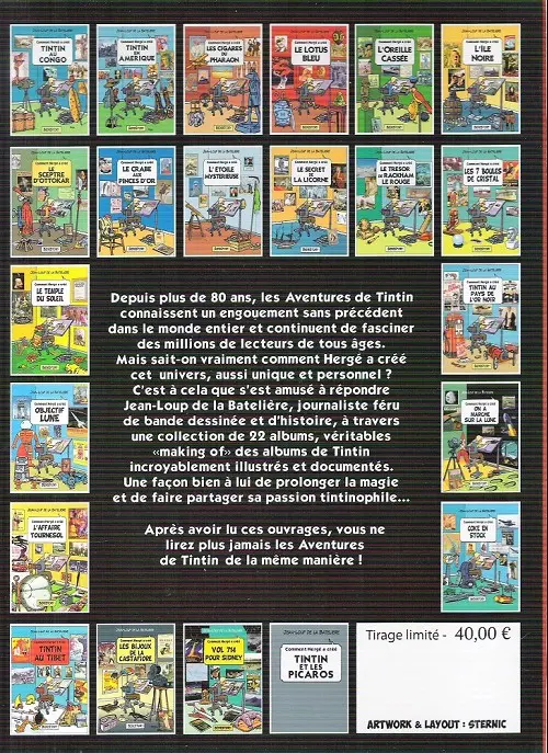 Verso de l'album Comment Hergé a créé... Tome 21 Vol 714 pour Sydney