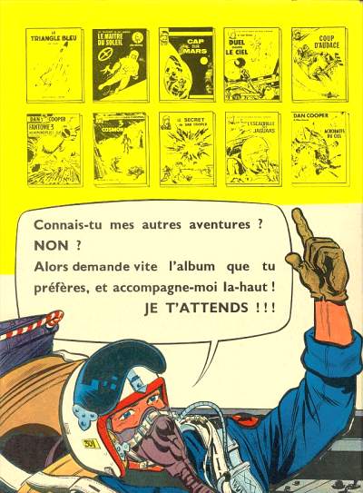 Verso de l'album Les aventures de Dan Cooper Tome 13 Le mystère des soucoupes volantes