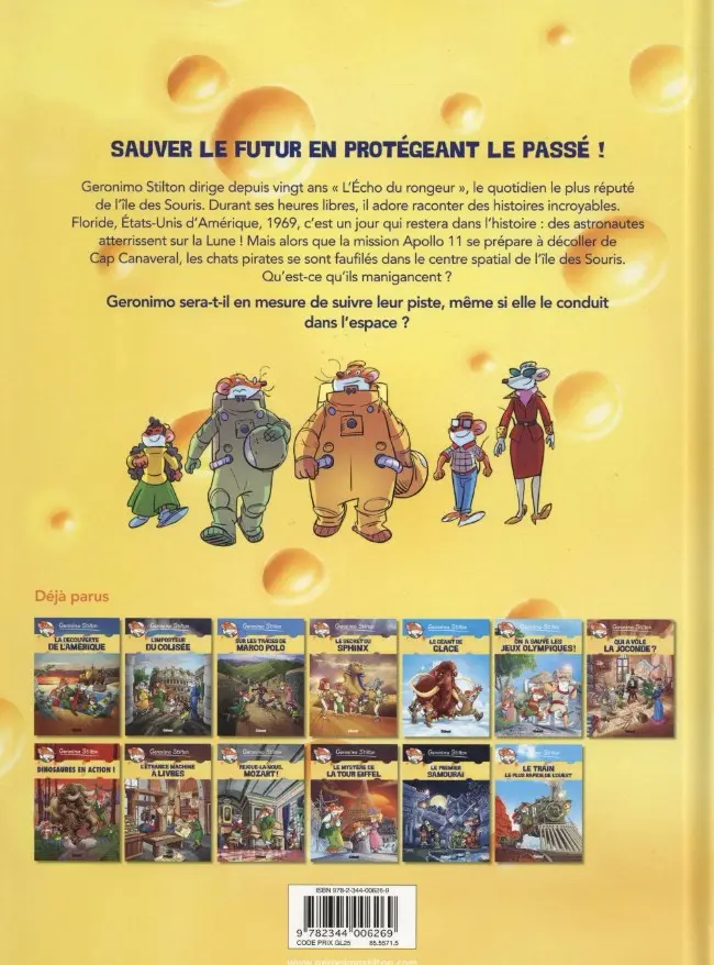 Verso de l'album Geronimo Stilton Tome 14 La première souris sur la lune