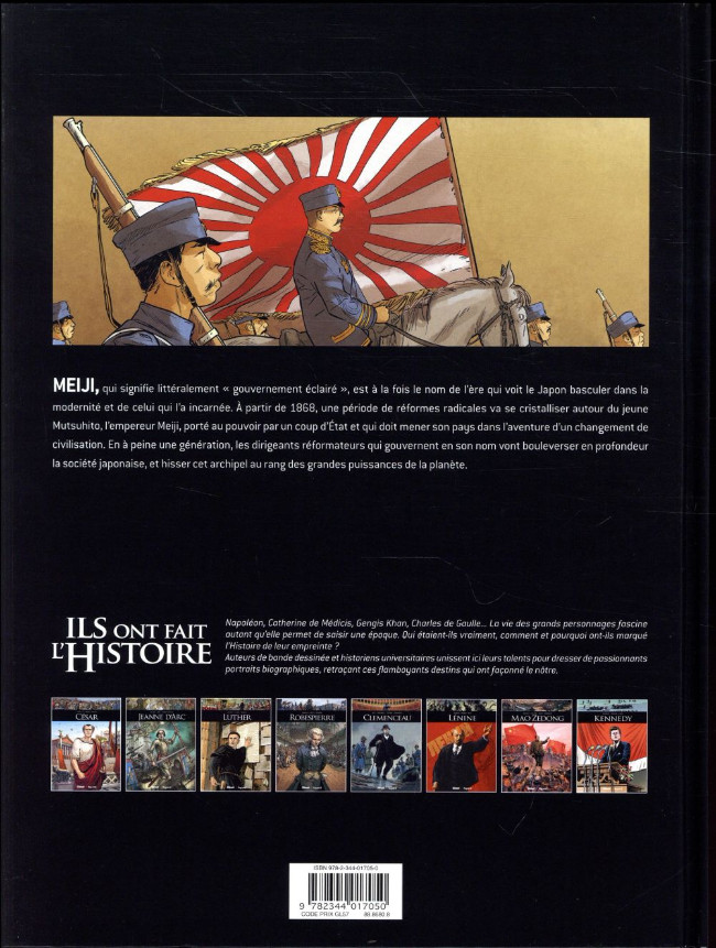 Verso de l'album Ils ont fait l'Histoire Tome 24 L'empereur Meiji