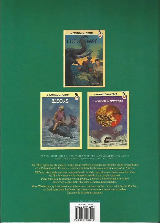 Verso de l'album La Patrouille des Castors L'Intégrale 7 1984-1989