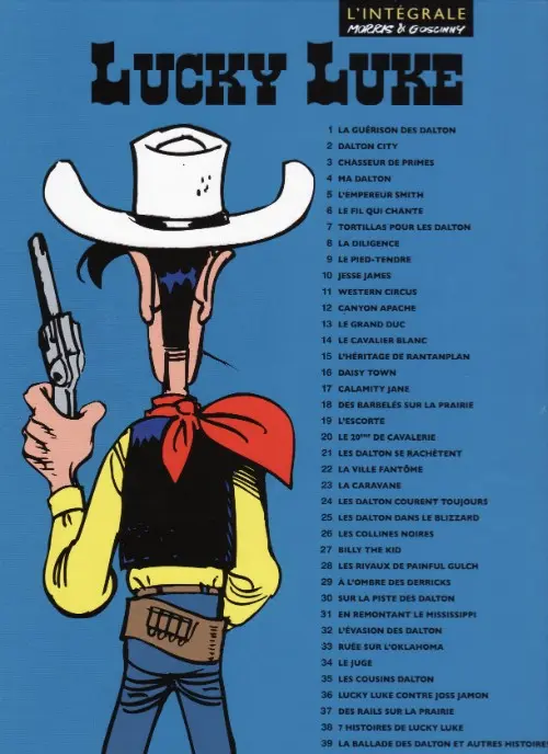 Verso de l'album Lucky Luke Tome 40 La corde du pendu et autres histoires
