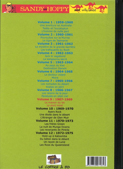 Verso de l'album Sandy & Hoppy Intégrale volume 9 : 1967-1969